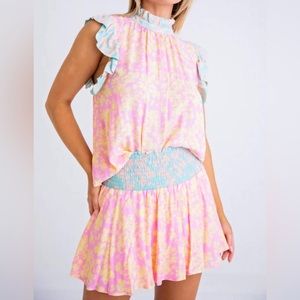 KARLIE smocked skirt